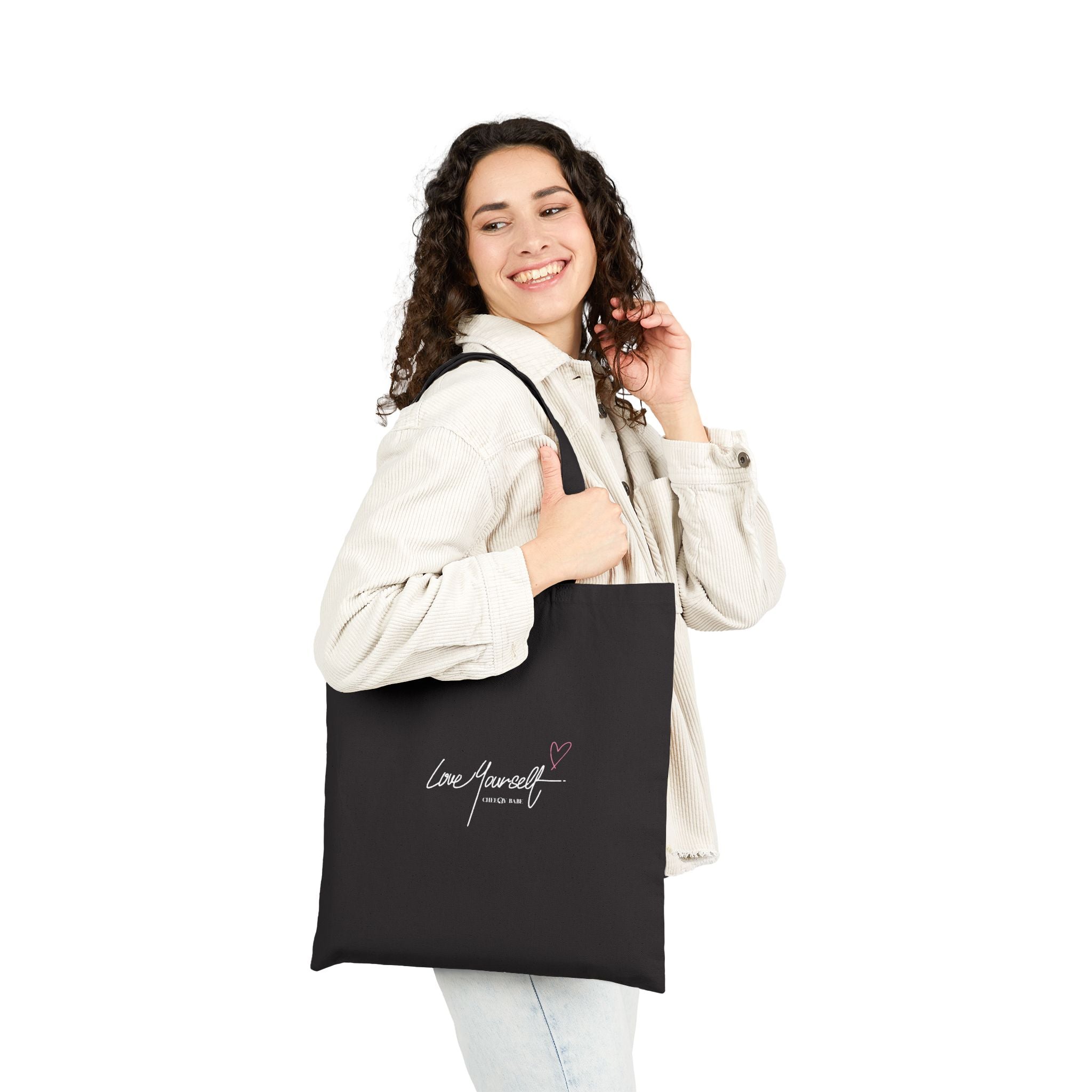 Cotton Canvas Tote Bag - 'Love Yourself'