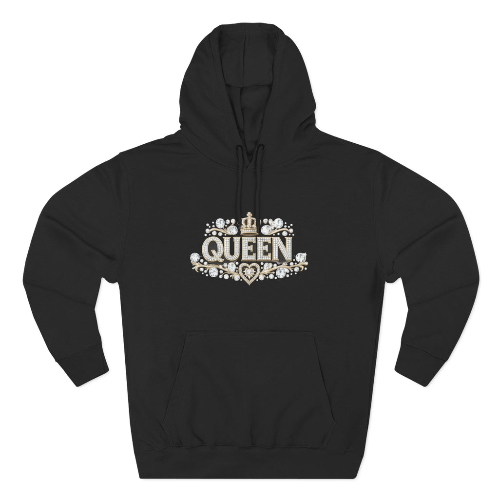 Queen Crown Hoodie — Feminine Sparkle Pullover