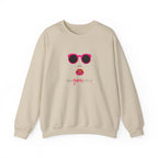 Crewneck Sweatshirt - "Be You, Kind" Pink Sunglasses & Lips Graphic