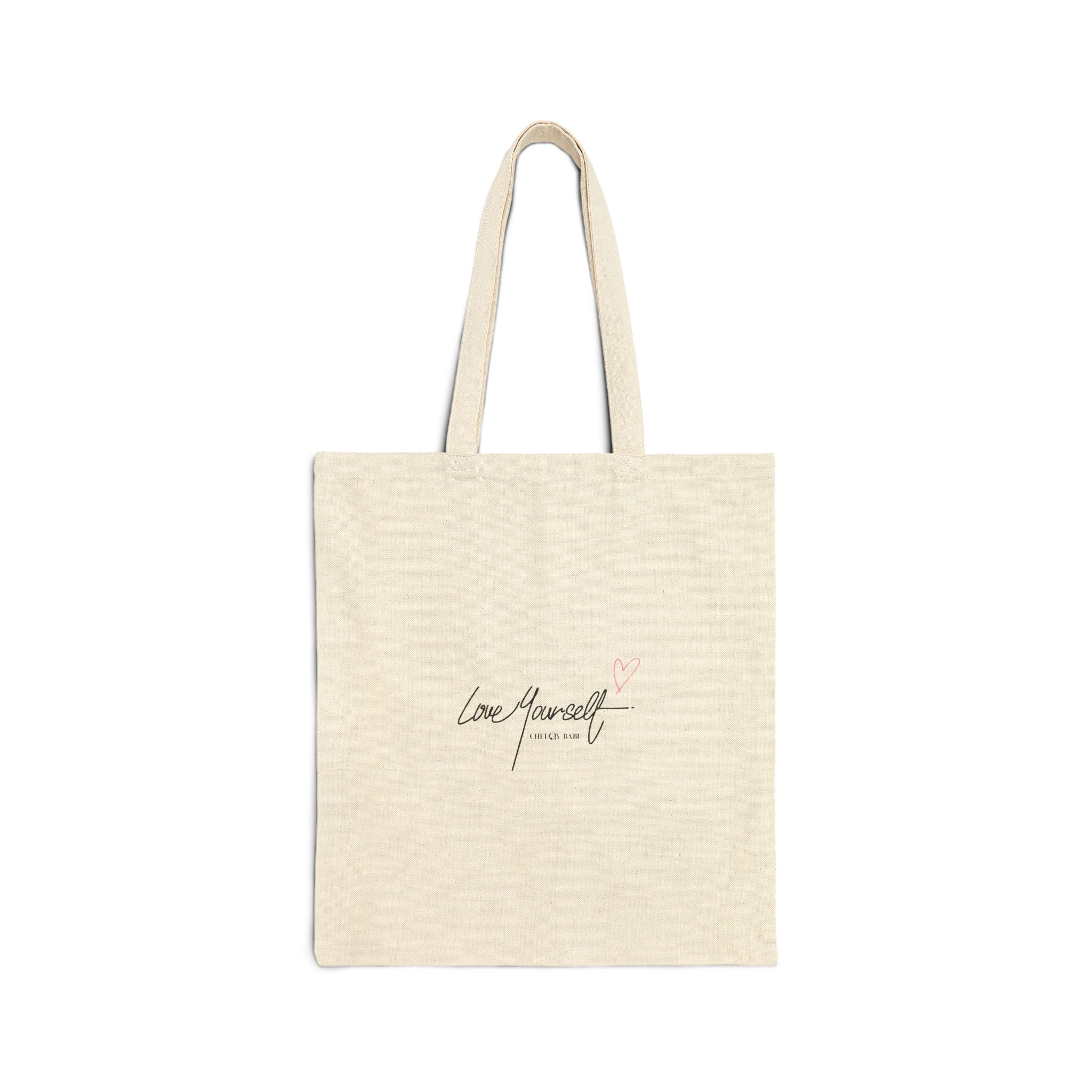 Cotton Canvas Tote Bag - 'Love Yourself'