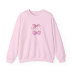 Pink Glitter Heart Cherries Crewneck Sweatshirt