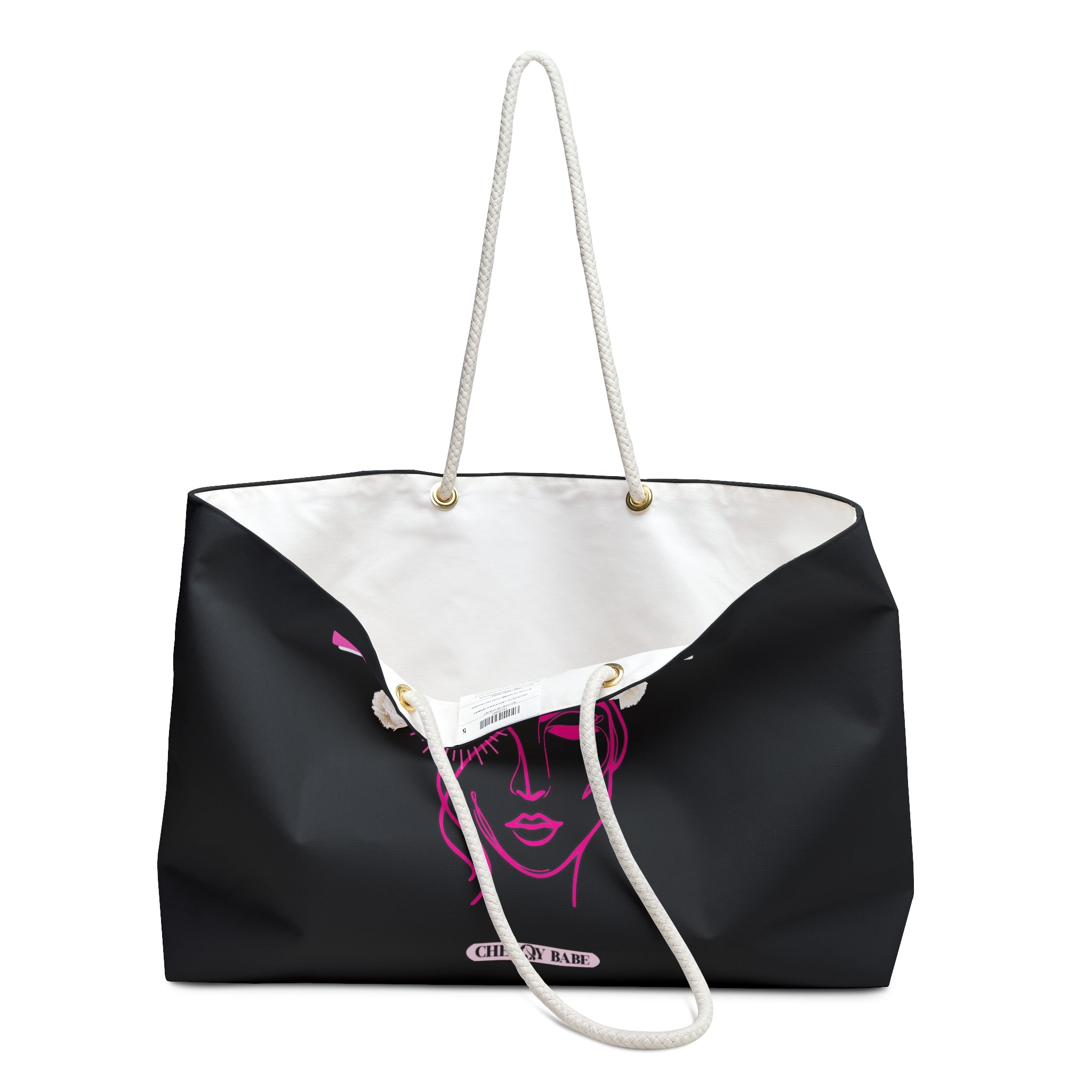 Weekender Bag 'Beauty' – Black Stylish Travel Bag