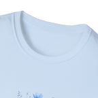 Floral Blue Bouquet T-Shirt — Delicate Watercolor Wildflower Tee