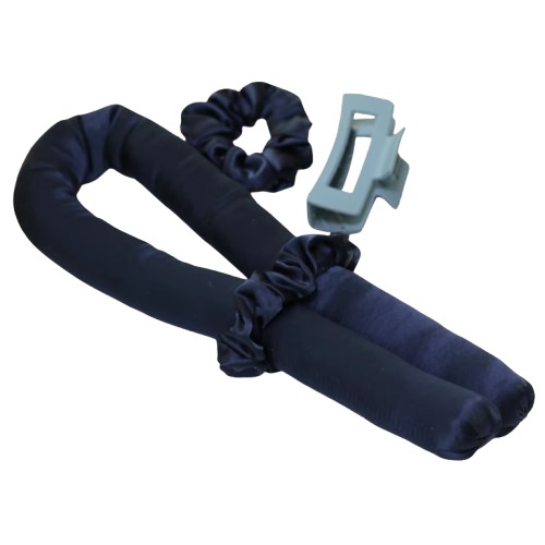 Pure Silk Heatless Curls Hair Rollers Set with Clips & Ribbon