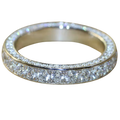 Classic Women Band Ring Paved Zircon Crystal Wedding Engagement