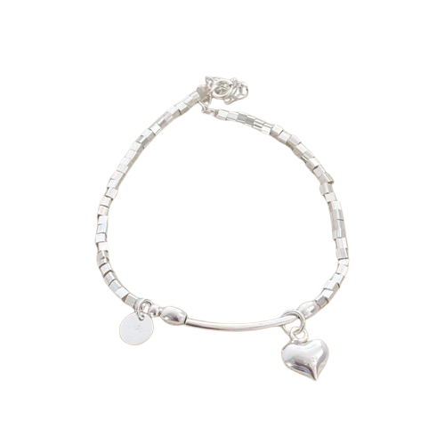 S925 Sterling Silver Geometric Love Bracelet – Elegant Gift