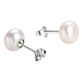 925 Sterling Silver Freshwater Pearl Stud Earrings for Women