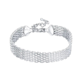 925 Sterling Silver Weaving Chain Bracelets for Women