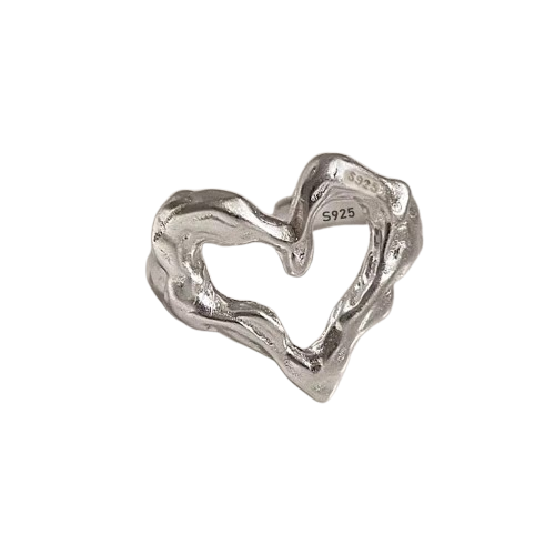 925 Sterling Silver Minimalist Heart Ring