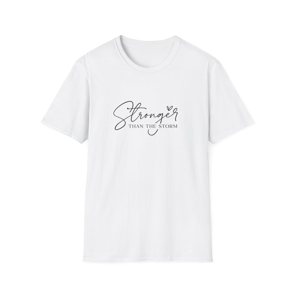 Stronger Than The Storm T-Shirt — Inspirational Script Tee