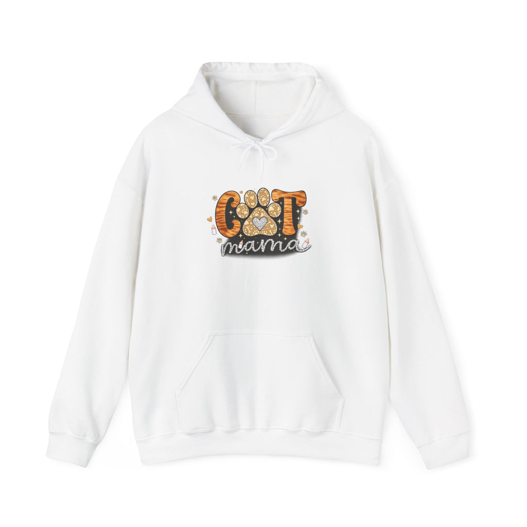 Cat Mama Hoodie – Leopard Paw 'Cat Mama' Graphic Sweatshirt