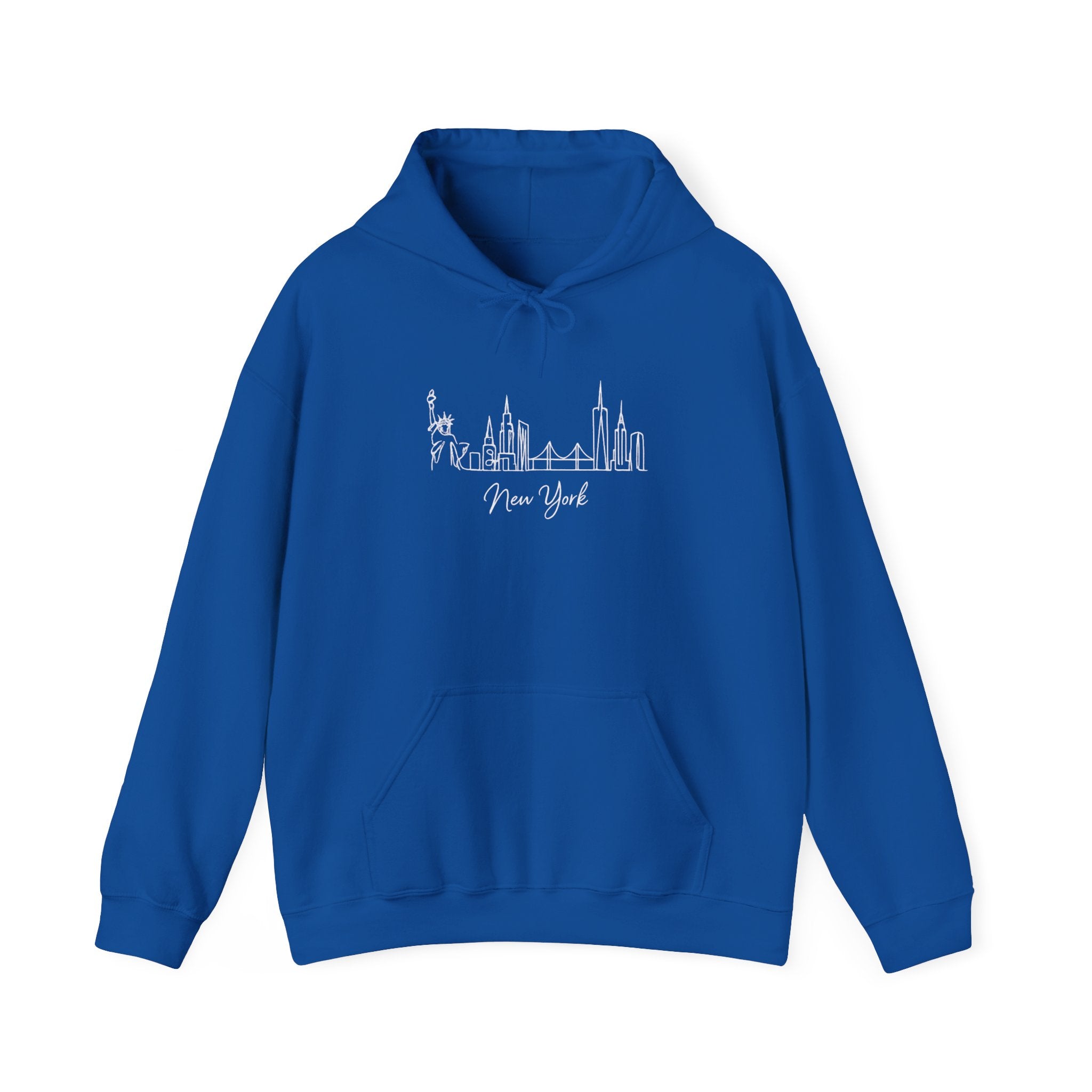New York Skyline Hoodie - Minimalist Cityscape Pullover