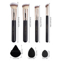  11PCS Makeup Kit: 4 Brushes, Powder Puff, Sponge, Air Cushion