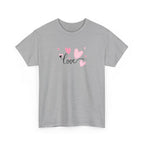 Love Hearts T-Shirt – Pink Heart Design with "love" Script