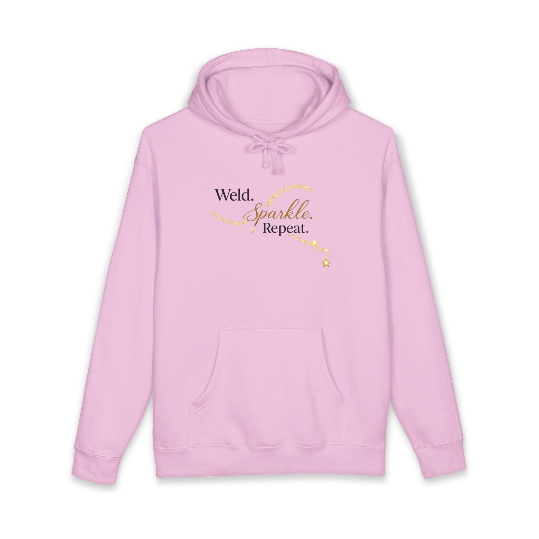 Weld. Sparkle. Repeat. Hoodie — Inspirational Welding Gift
