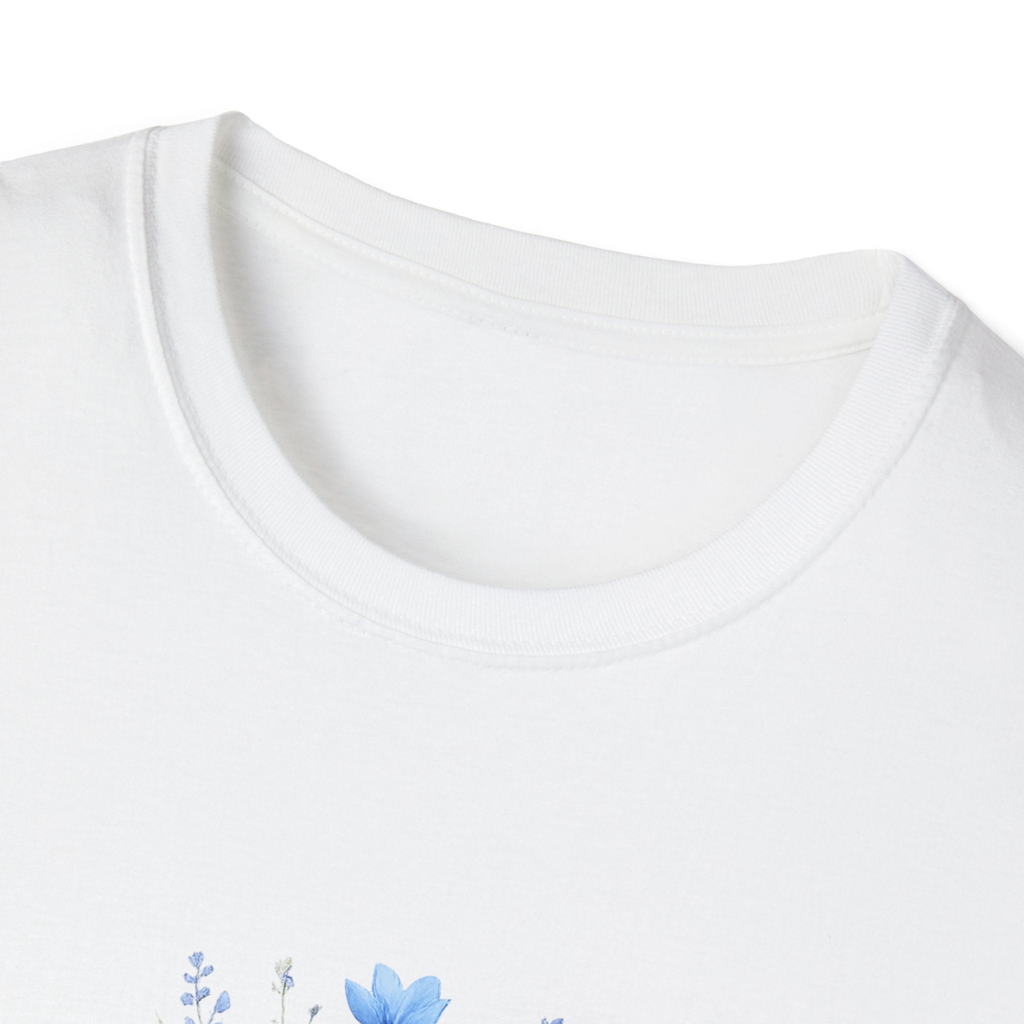 Floral Blue Bouquet T-Shirt — Delicate Watercolor Wildflower Tee