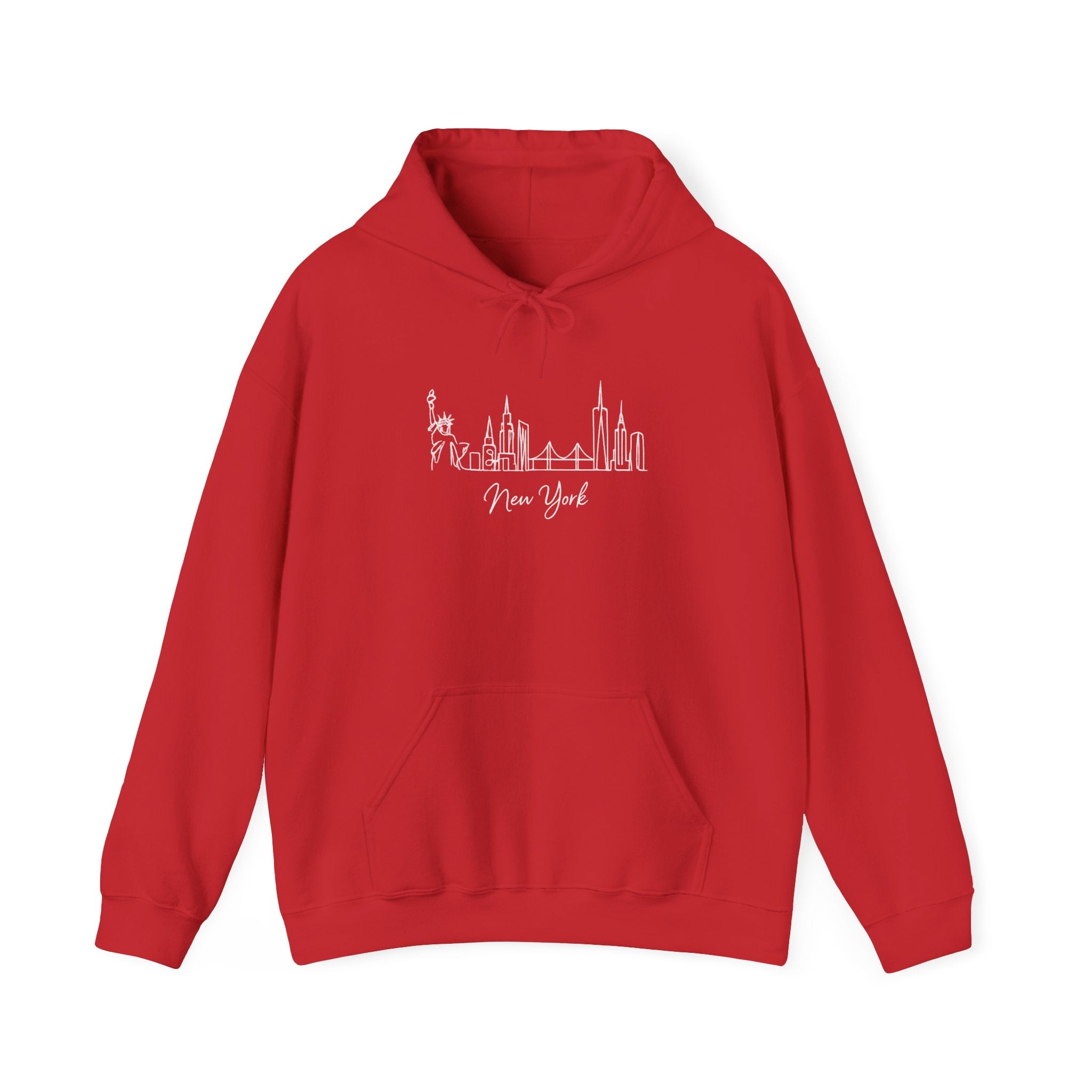 New York Skyline Hoodie - Minimalist Cityscape Pullover
