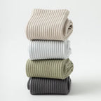 4 Pairs Yoga Socks for Women Simple Solid Color Cotton Pilates Socks Mid Calf Silicone Non-Slip Fitness Gym Indoor Floor Socks