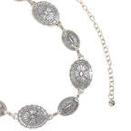 Retro Style Women'S Metal Waist Chain Accessories Decorative Circle Carved Chain Belt High Style Accessories