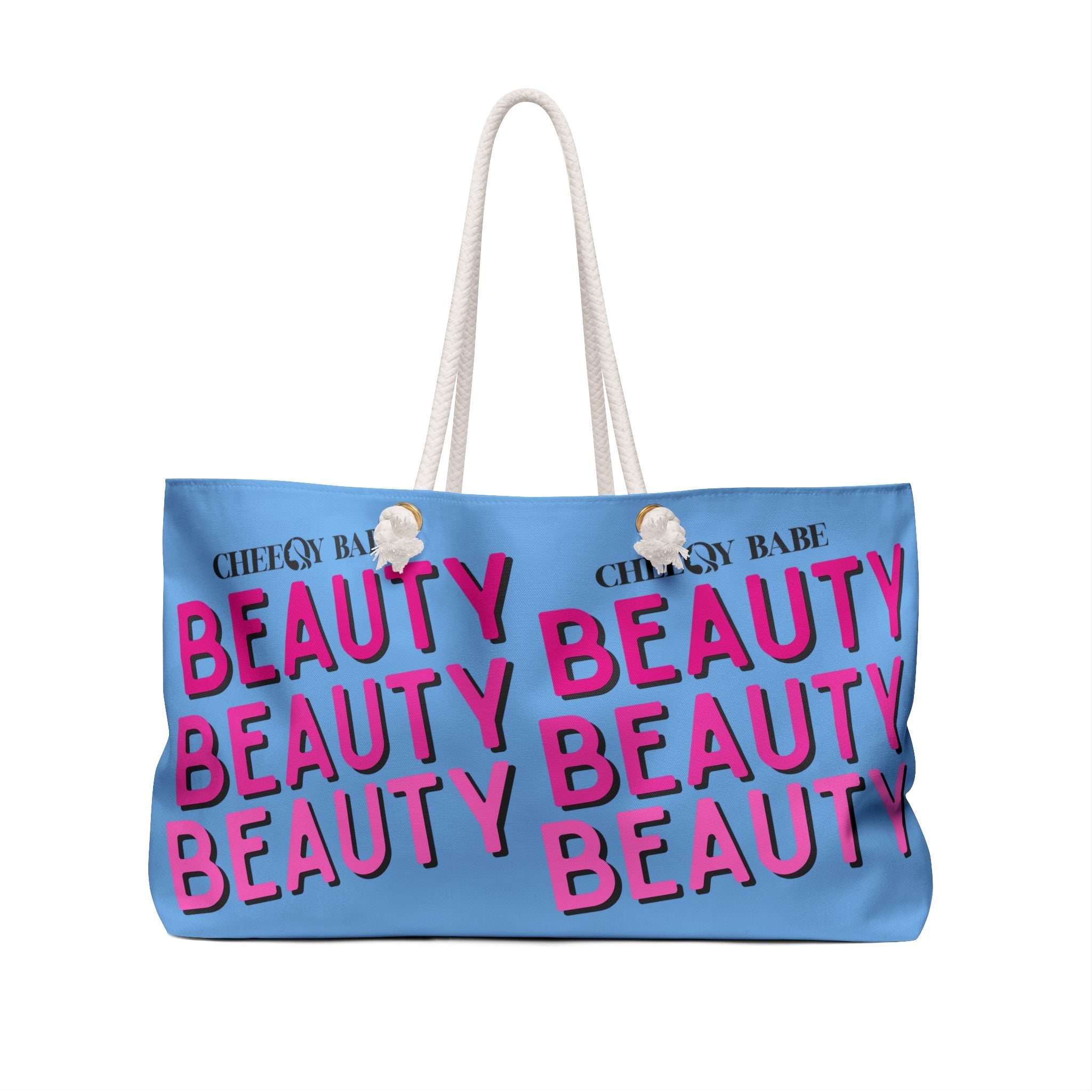Weekender Bag 'Beauty' – Powder Blue Stylish Travel Bag