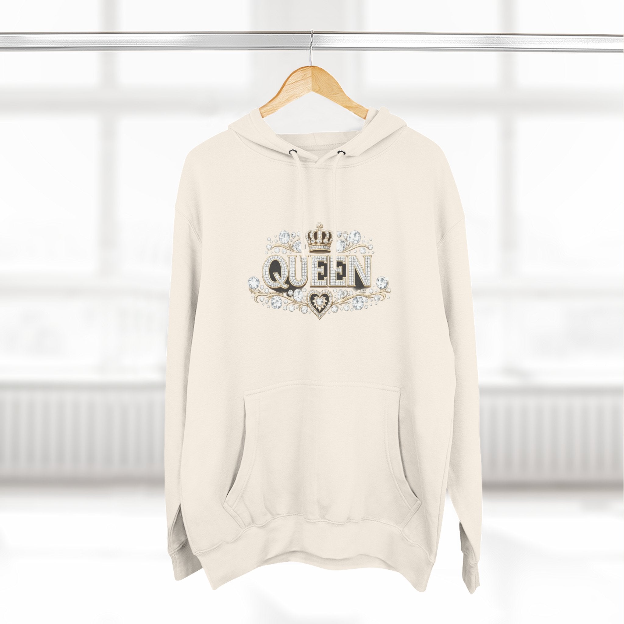 Queen Crown Hoodie — Feminine Sparkle Pullover