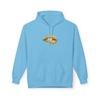 Gold Drip Lips Hoodie — Metallic Lip Art Pullover