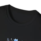 Floral Blue Bouquet T-Shirt — Delicate Watercolor Wildflower Tee