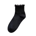 3 Pairs/Lot Cute Socks for Women New Japanese Style Breathable Girls Short Socks Kawaii Solid Socks Frilly Ruffle Socks Casual