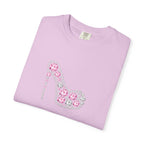 Floral High Heel Graphic Tee — Pink Flower Shoe Design