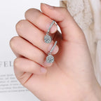 2CT Moissanite Huggie Hoop Earrings 925 Silver Dainty Jewelry