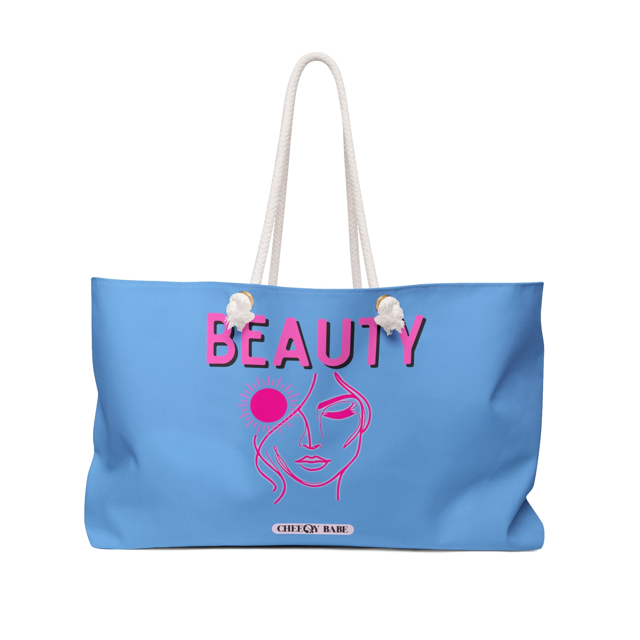 Weekender Bag 'Beauty' – Powder Blue Stylish Travel Bag