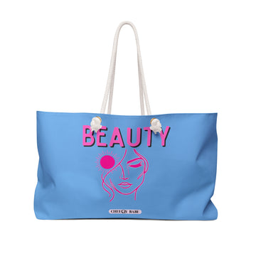 Weekender Bag 'Beauty' – Powder Blue Stylish Travel Bag