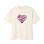 Boxy Tee — Pink Gem Heart Graphic T-Shirt