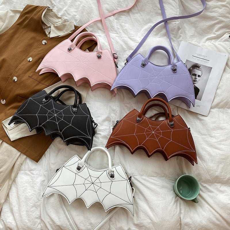 Halloween Spider Web Shoulder Bag – Black Messenger Crossbody