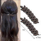2Pcs Shiny Crystal Hair Clips Fashion Wheat Feathery Rhinestone Hairclip Broken Hair Tools Hairpins Wedding Headwear Accessory