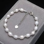 Natural Freshwater Pearl Bracelet Real Pearl Bracelet Female Adjustable Rice Beads Bracelet for Girl Birthday Present
