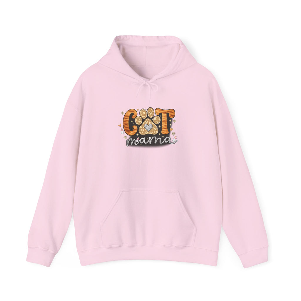 Cat Mama Hoodie – Leopard Paw 'Cat Mama' Graphic Sweatshirt