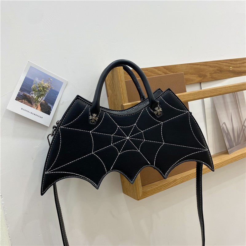 Halloween Spider Web Shoulder Bag – Black Messenger Crossbody