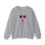 Crewneck Sweatshirt - "Be You, Kind" Pink Sunglasses & Lips Graphic