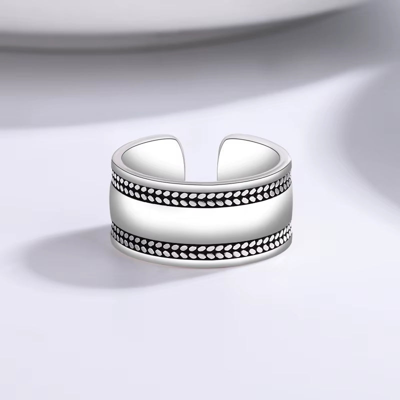 925 Silver Adjustable Vintage Ring for Women – Smooth Finish