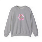 Pink Glitter Heart Cherries Crewneck Sweatshirt