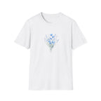 Floral Blue Bouquet T-Shirt — Delicate Watercolor Wildflower Tee
