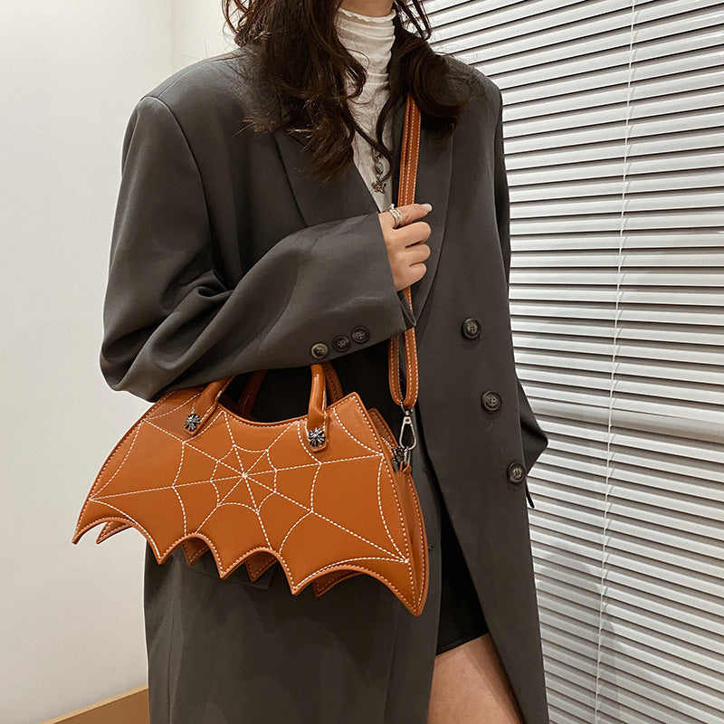 Halloween Spider Web Shoulder Bag – Black Messenger Crossbody