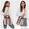 Bohemian Ethnic Print Tote Bag, Large Capacity, Canvas, Crossbody