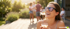 Flag Accent Sunglasses – Statement Style Square Frame Shades