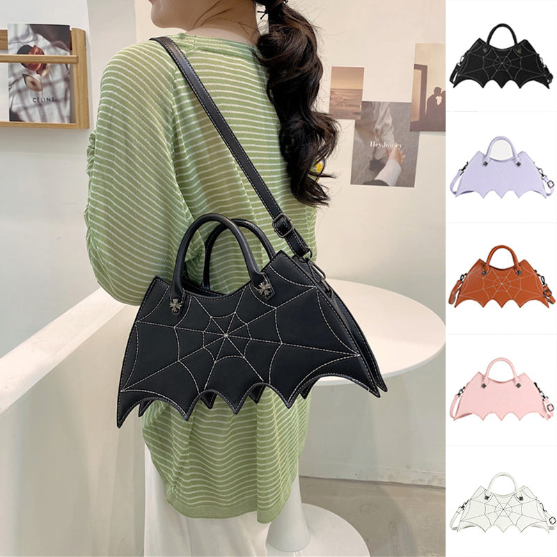 Halloween Spider Web Shoulder Bag – Black Messenger Crossbody