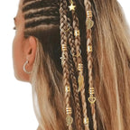 45Pcs Alloy Braid Hair Ring Dreadlock Hair Ring - Hippie Style Hair Accessories Loc Hair Jewelry for Braids for Girls and Women