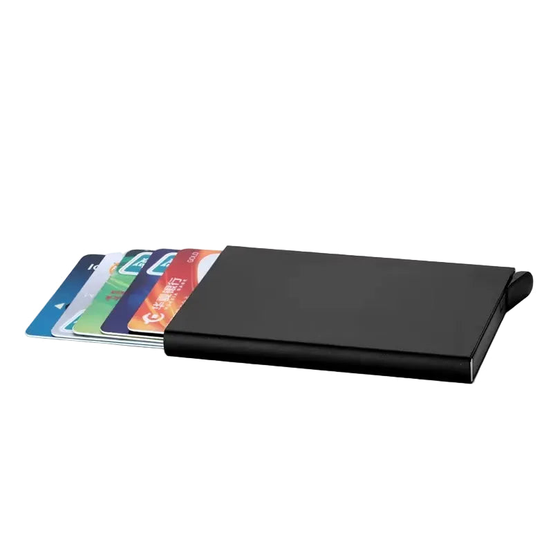 Rfid Smart Wallet Card Holder Metal Thin Slim Men Women Wallets Pop up Minimalist Wallet Small Black Purse Vallet Walets for Men