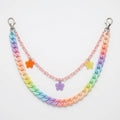 Rainbow Chain Keychain – Bold Style with Acrylic Flower Links