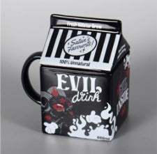 Evil Drink Milk Carton Mug – Gothic Cute Coffee Cup, 490ml Ceramic Halloween Gift